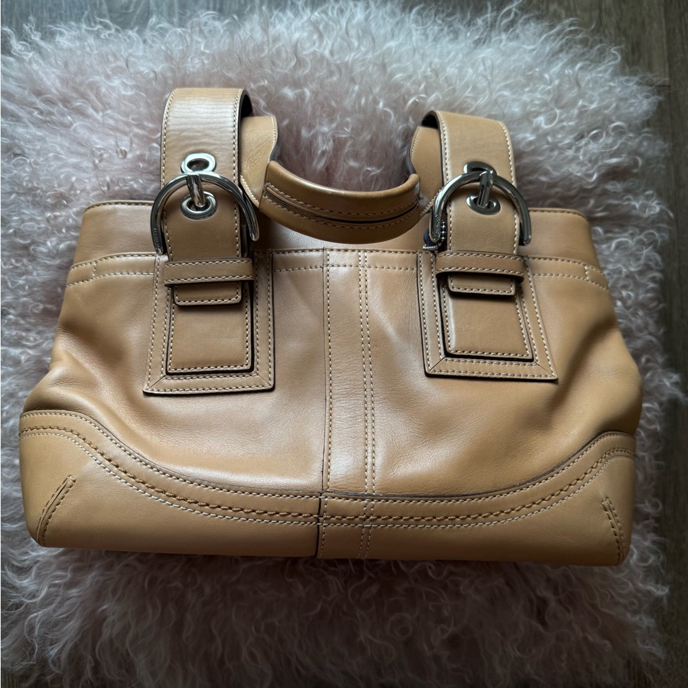 Coach SOHO Tan Leather Handbag 12302